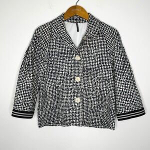 Liviana‎ Conti button front jacket black/white Size 6 (42)